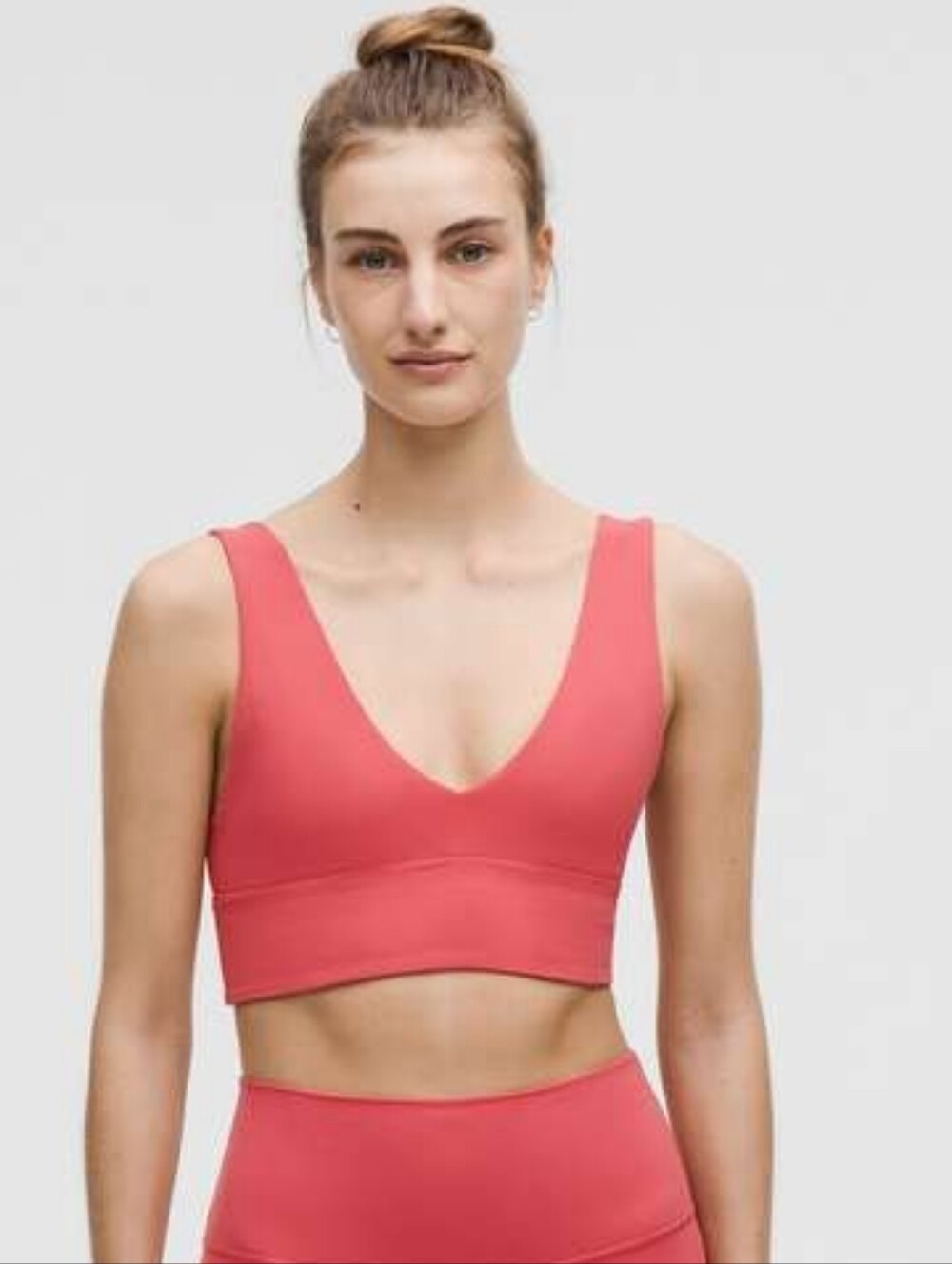 Lululemon Athletica V-Neck Seamless Bralette in Coral Size 6